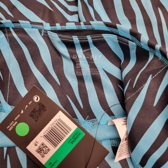 NWT Nike Blue Zebra Print Dri-Fit Shorts - Picture 2 of 3